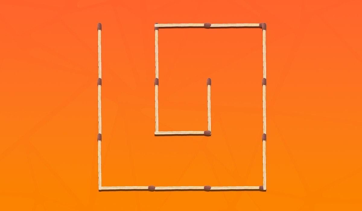 Premakniti morate 3 vžigalice, da ustvarite 2 polja: zelo zahtevna uganka.