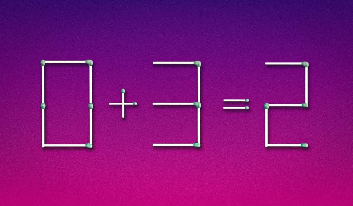 Povlecite eno ujemanje in enakost postane resnična: uganka za genije