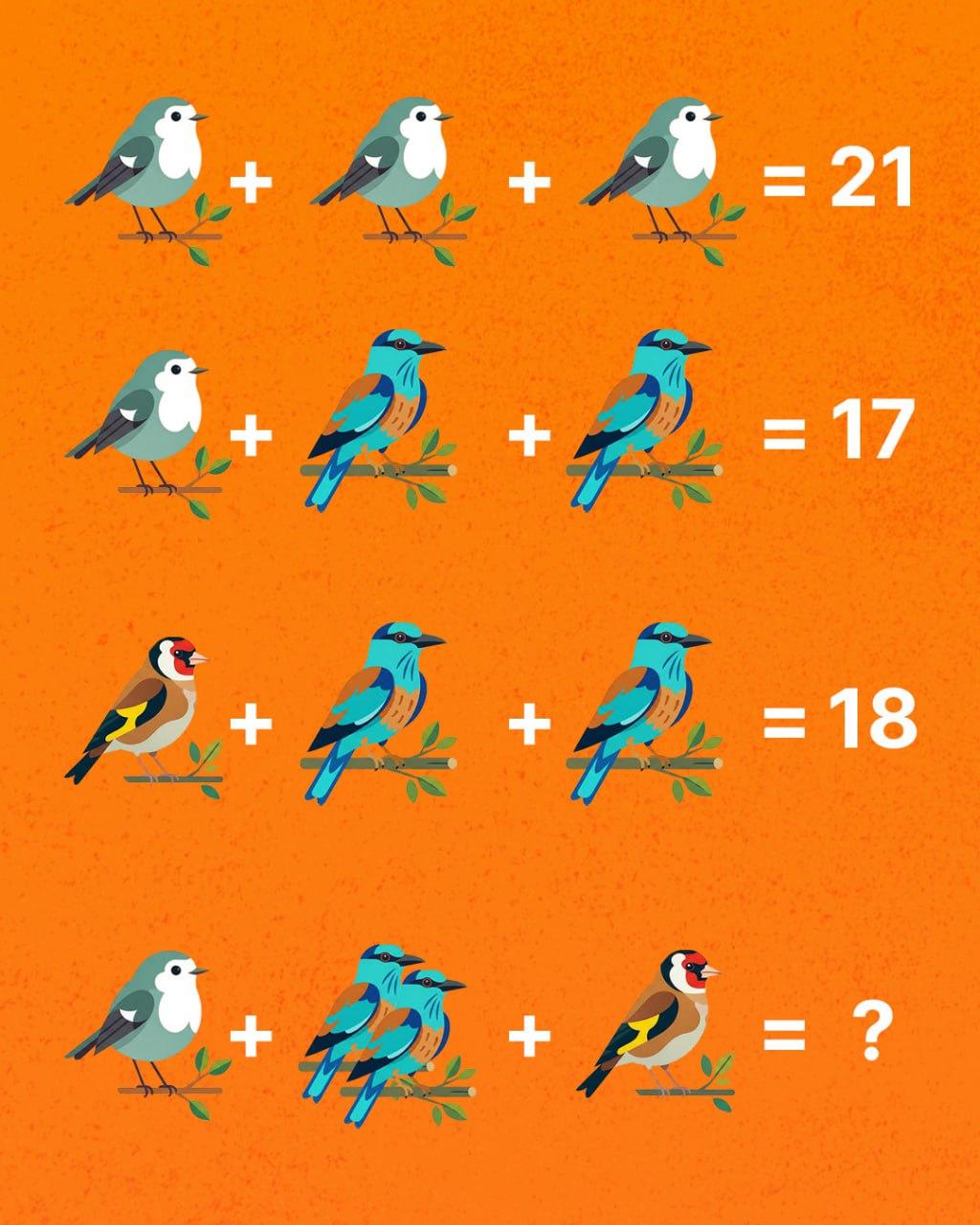 Samo genij lahko prešteje vse ptice: presenetljivo zahtevna uganka